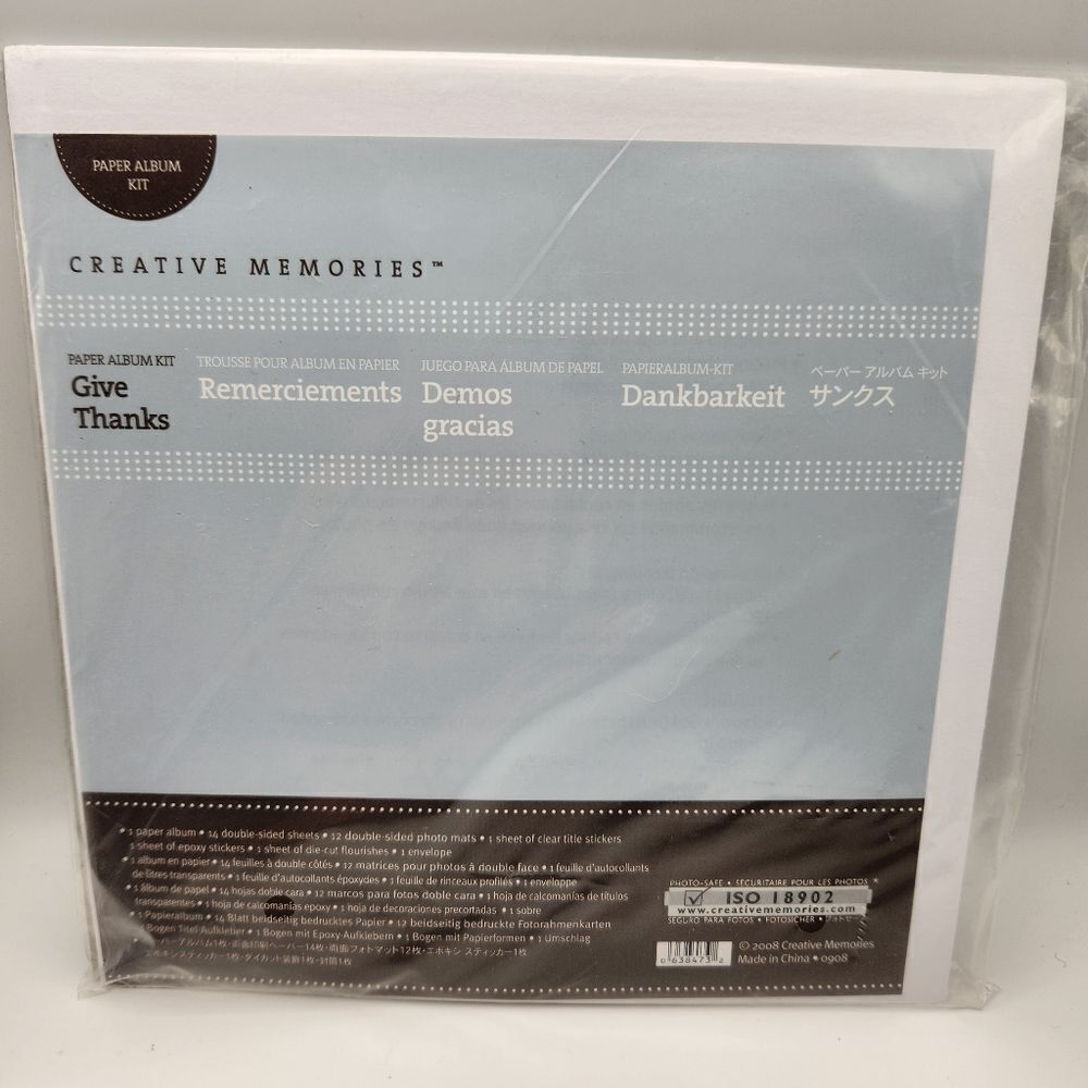 Creative Memories Paper Album Kit Give Thanks Theme 2008 Scrapbooking Crafting